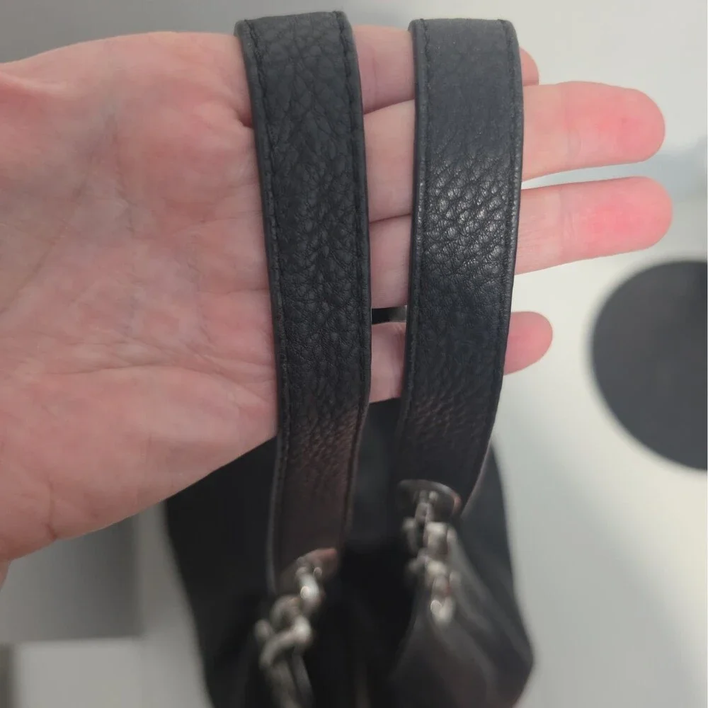 Michael Kors Black Pebble Leather Large Hobo Shoulder Bag